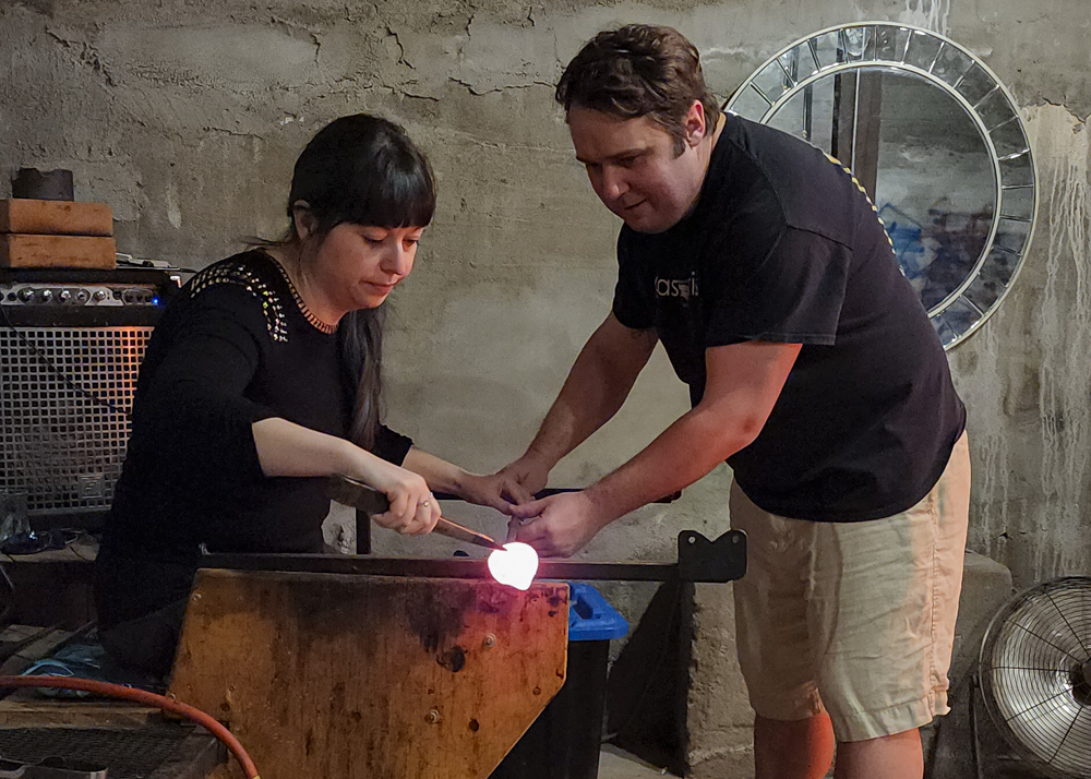 Experience the magic of Saint John glassblowing at Glass Roots Inc.’s hotspot room